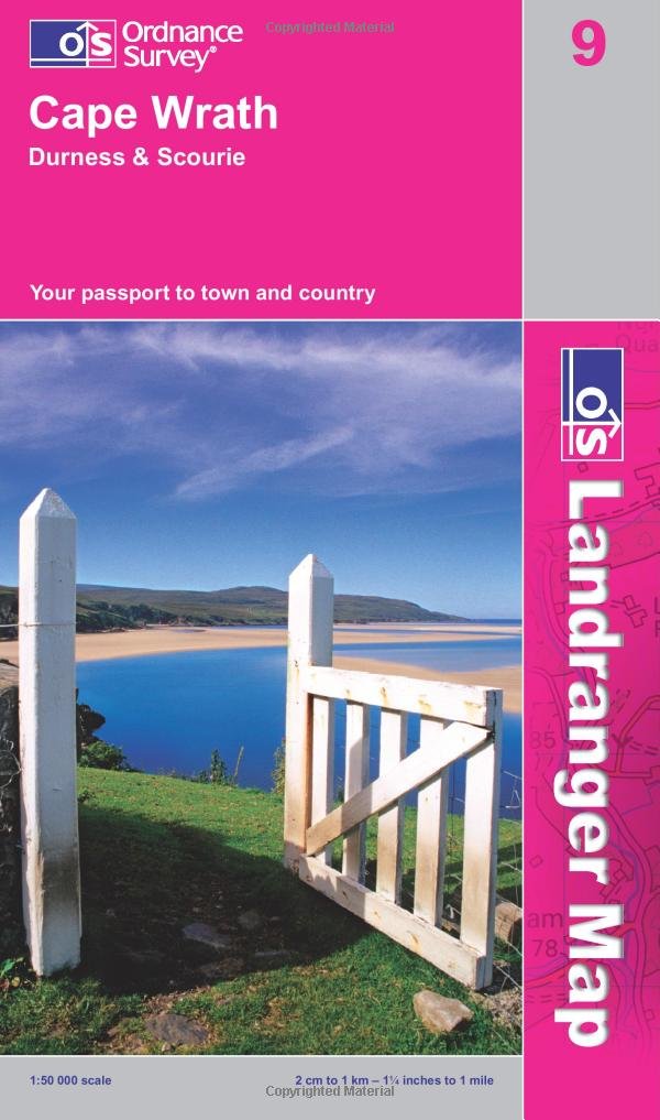 Cape Wrath, Durness and Scourie (OS Landranger Map) Learning & Reference