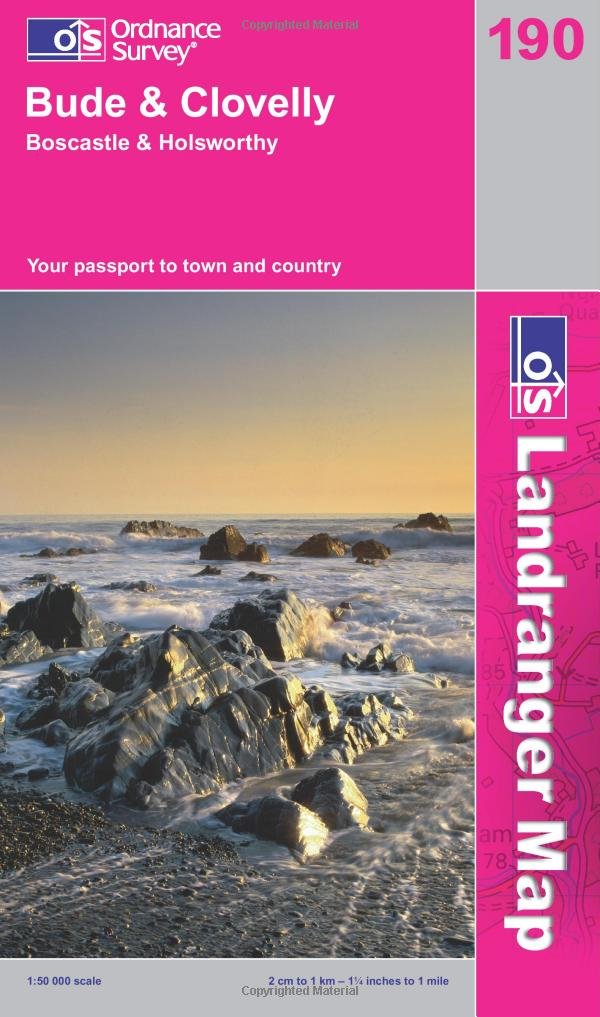 Bude and Clovelly, Boscastle and Holsworthy: Sheet 190 (OS Landranger Map) book