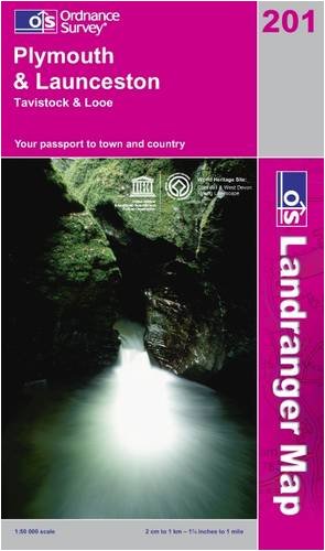 Plymouth and Launceston, Tavistock and Looe: Sheet 201 (OS Landranger Map) book