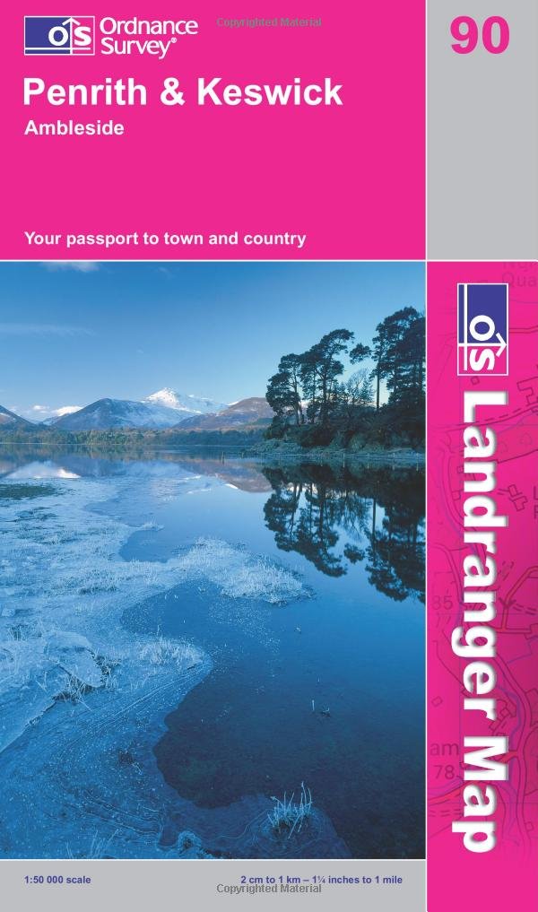 Penrith and Keswick, Ambleside (OS Landranger Map) Maps & Plans