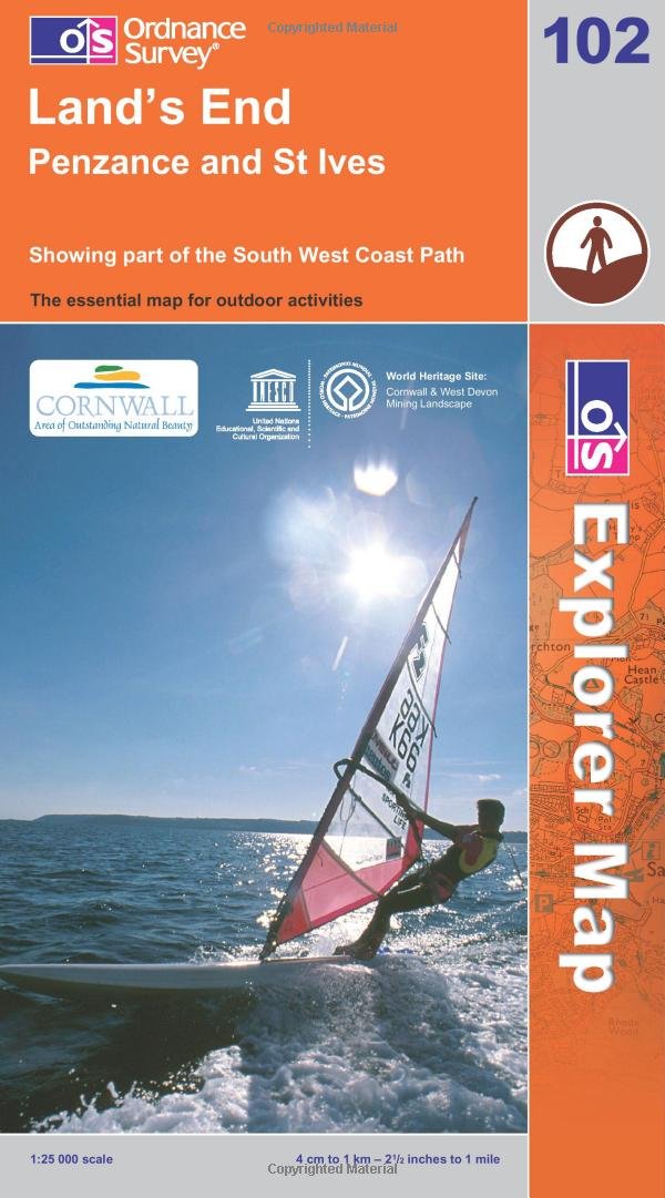 Land's End, Penzance and St Ives (OS Explorer Map) Maps & Plans