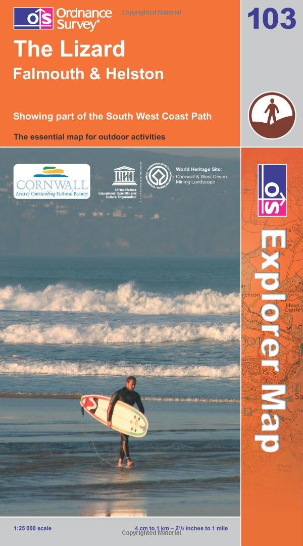 The Lizard, Falmouth and Helston (OS Explorer Map) Maps & Plans
