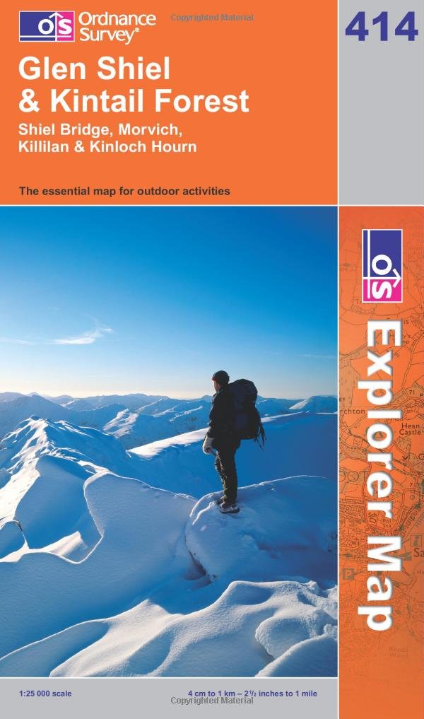 Glen Shiel and Kintail Forest: Sheet 414 (OS Explorer Map) book