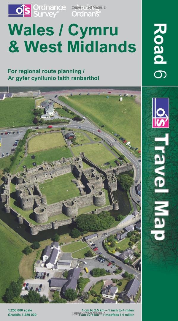 Wales and West Midlands (OS Travel Map - Road Map) Learning & Reference