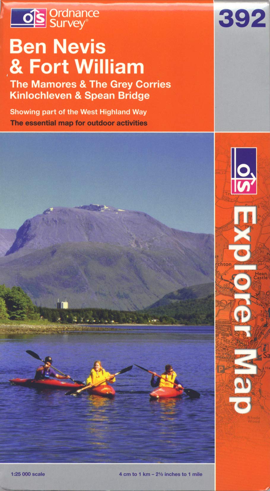 Ben Nevis and Fort William, The Mamores and The Grey Corries, Kinlochleven and Spean Bridge (OS Explorer Map) Maps & Plans