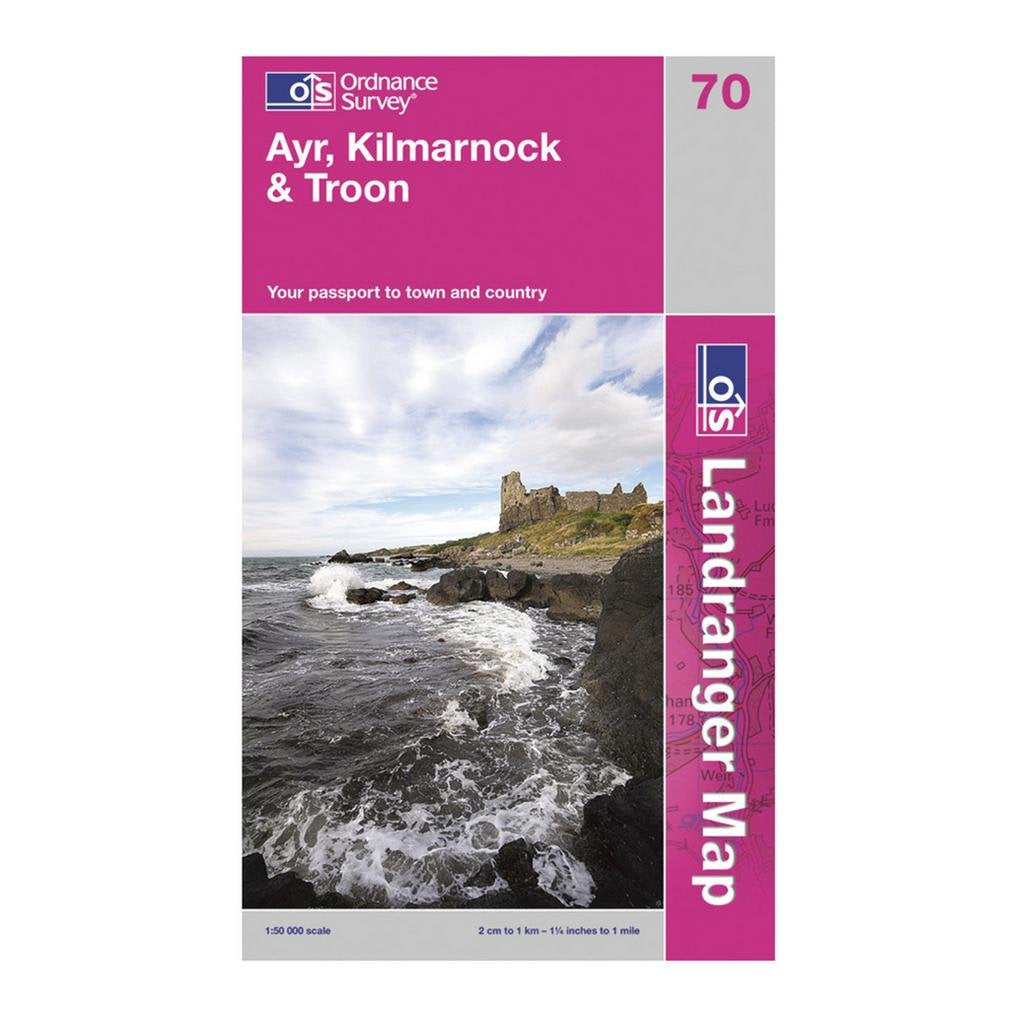 Ayr, Kilmarnock & Troon (OS Landranger Map, Band 70) Maps & Plans