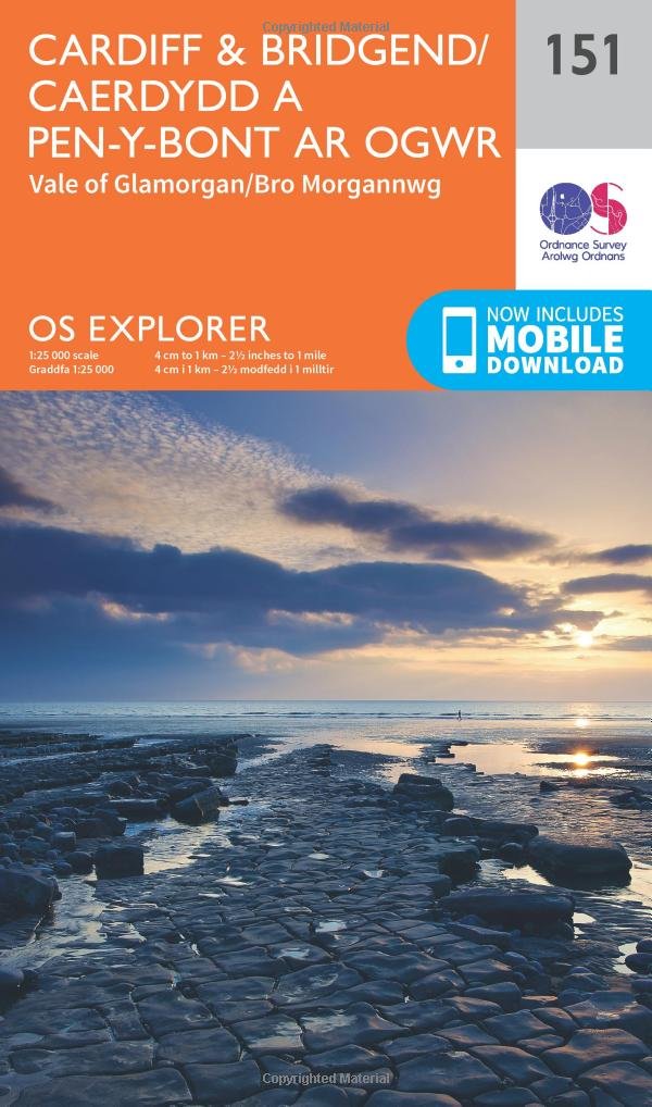 Cardiff and Bridgend/Caerdydd a Phen-y-Bont Ar Ogwr (OS Explorer Map, Band 151) Leisure, Home & Garden