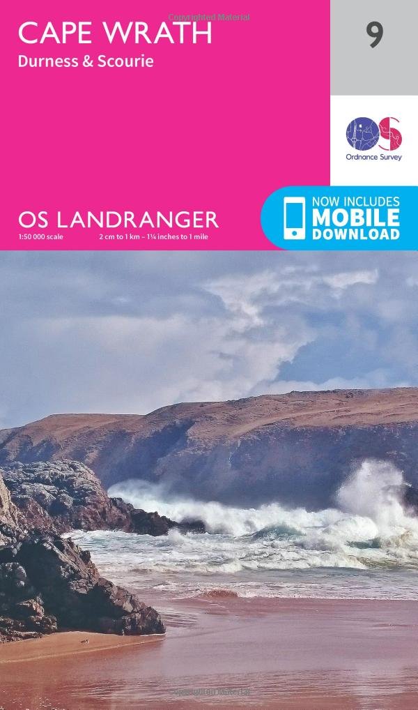 Cape Wrath, Durness & Scourie (OS Landranger Map, Band 9) Leisure, Home & Garden