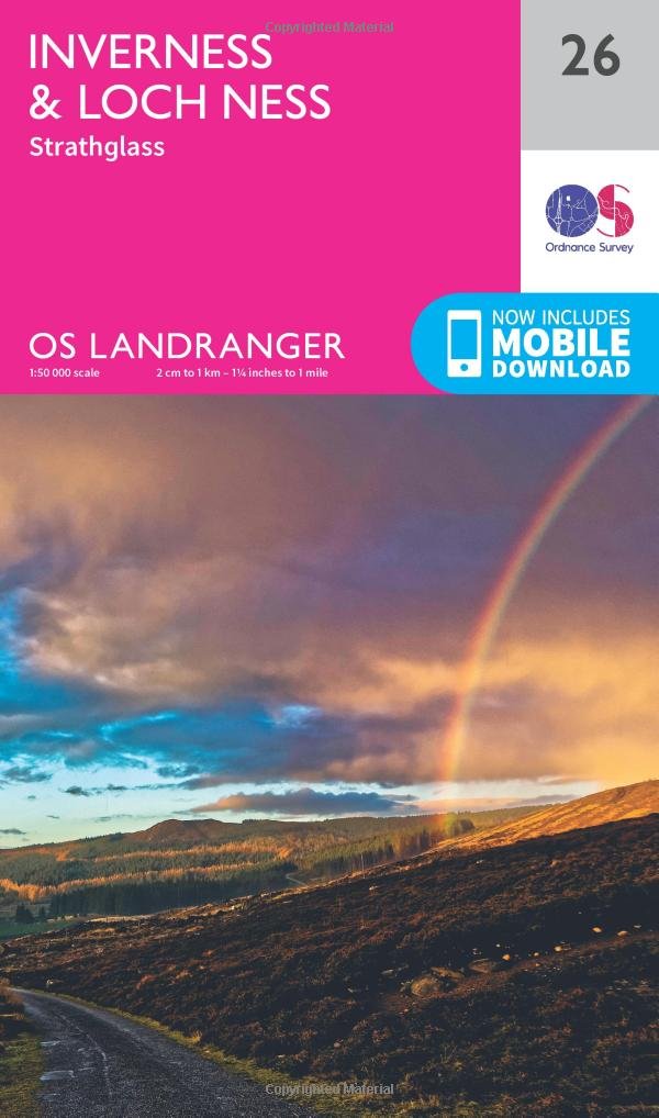 Inverness & Loch Ness, Strathglass (OS Landranger Map, Band 26) Leisure, Home & Garden