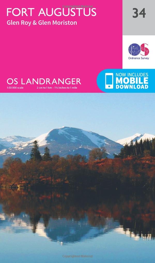 Fort Augustus, Glen Roy & Glen Moriston (OS Landranger Map, Band 34) Leisure, Home & Garden