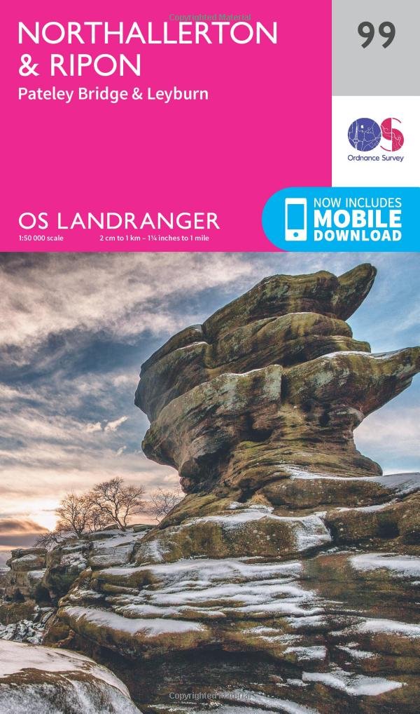 Northallerton & Ripon, Pateley Bridge & Leyburn (OS Landranger Map, Band 99) Leisure, Home & Garden