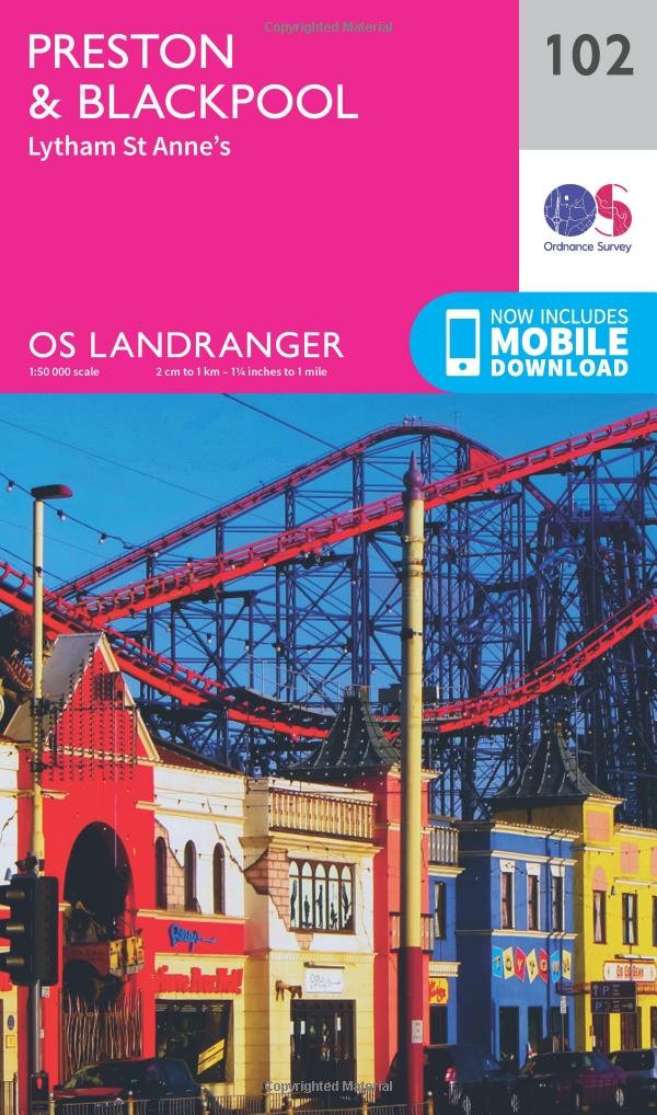 Preston & Blackpool, Lytham (OS Landranger Map, Band 102) Maps & Plans
