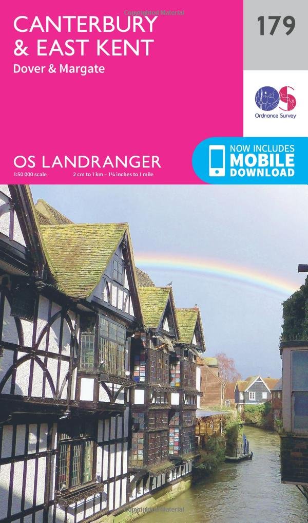 Canterbury & East Kent, Dover & Margate (OS Landranger Map, Band 179) Maps & Plans