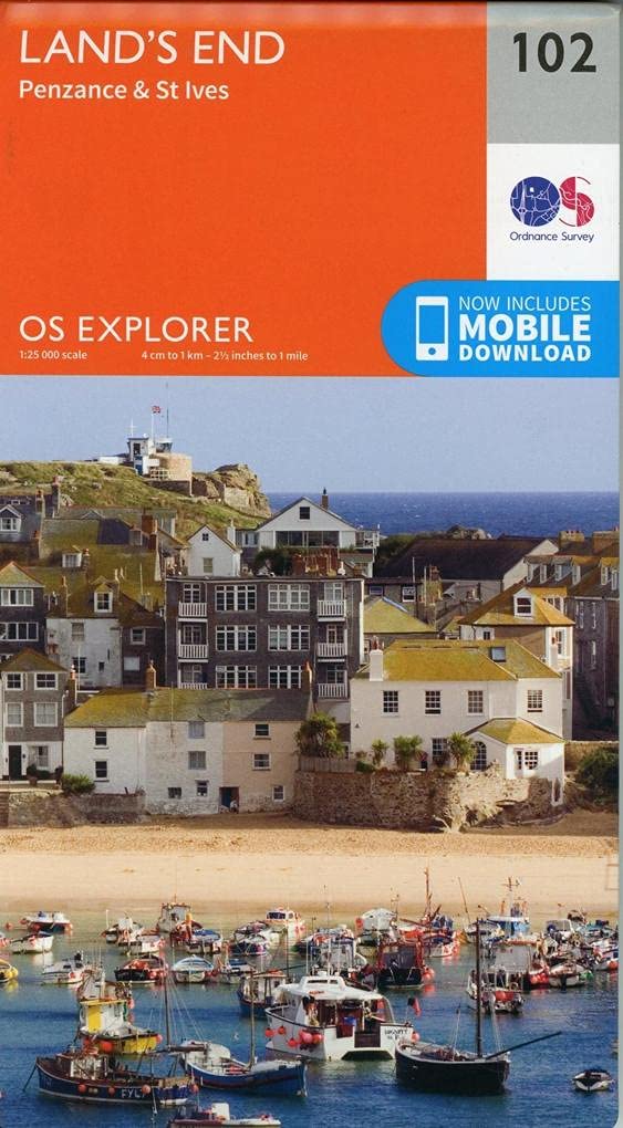 Ordnance Survey GB Explorer Map Blatt 102: Penzance & St Ives (OS Explorer, Band 102) Leisure, Home & Garden