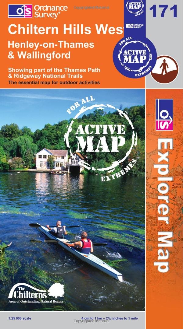 Chiltern Hills West, Henley-on-Thames and Wallingford (OS Explorer Map Active) Learning & Reference
