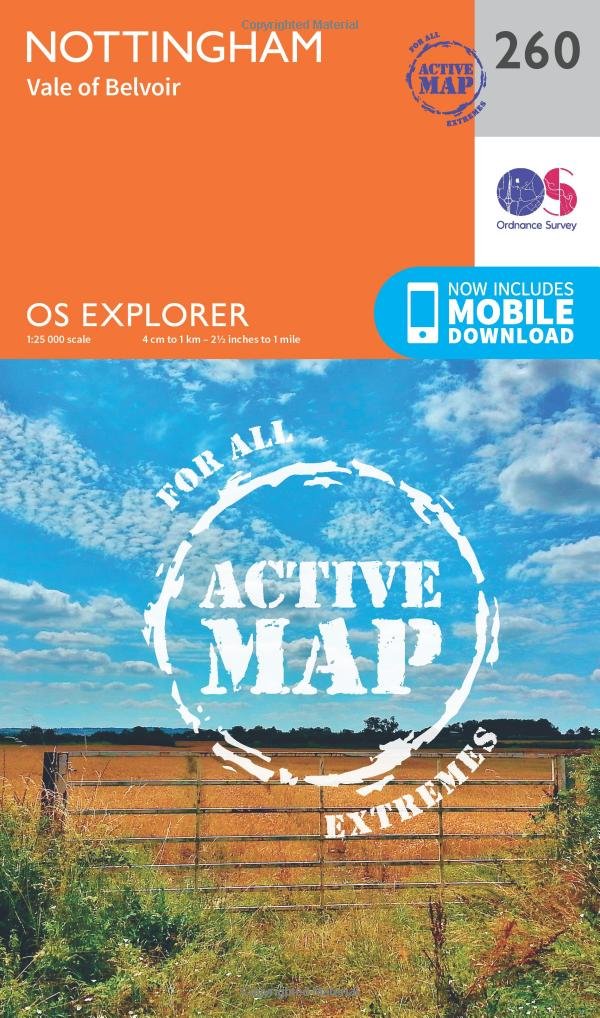 Nottingham, Vale of Belvoir (OS Explorer Active Map, Band 260) Leisure, Home & Garden