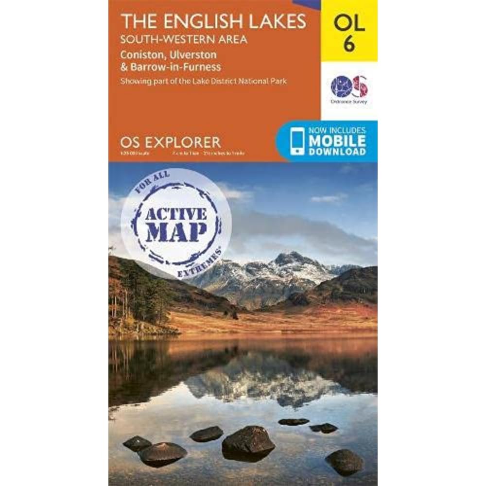 The English Lakes South-Western Area: Coniston, Ulverston & Barrow-in-Furness (OS Explorer Active) Maps & Plans