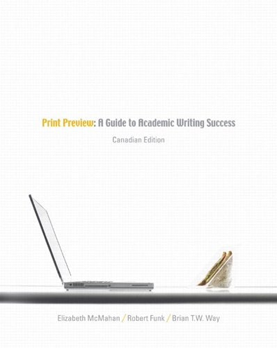 Print Preview: A Guide to Academic Writing Success, Canadian Edition Books