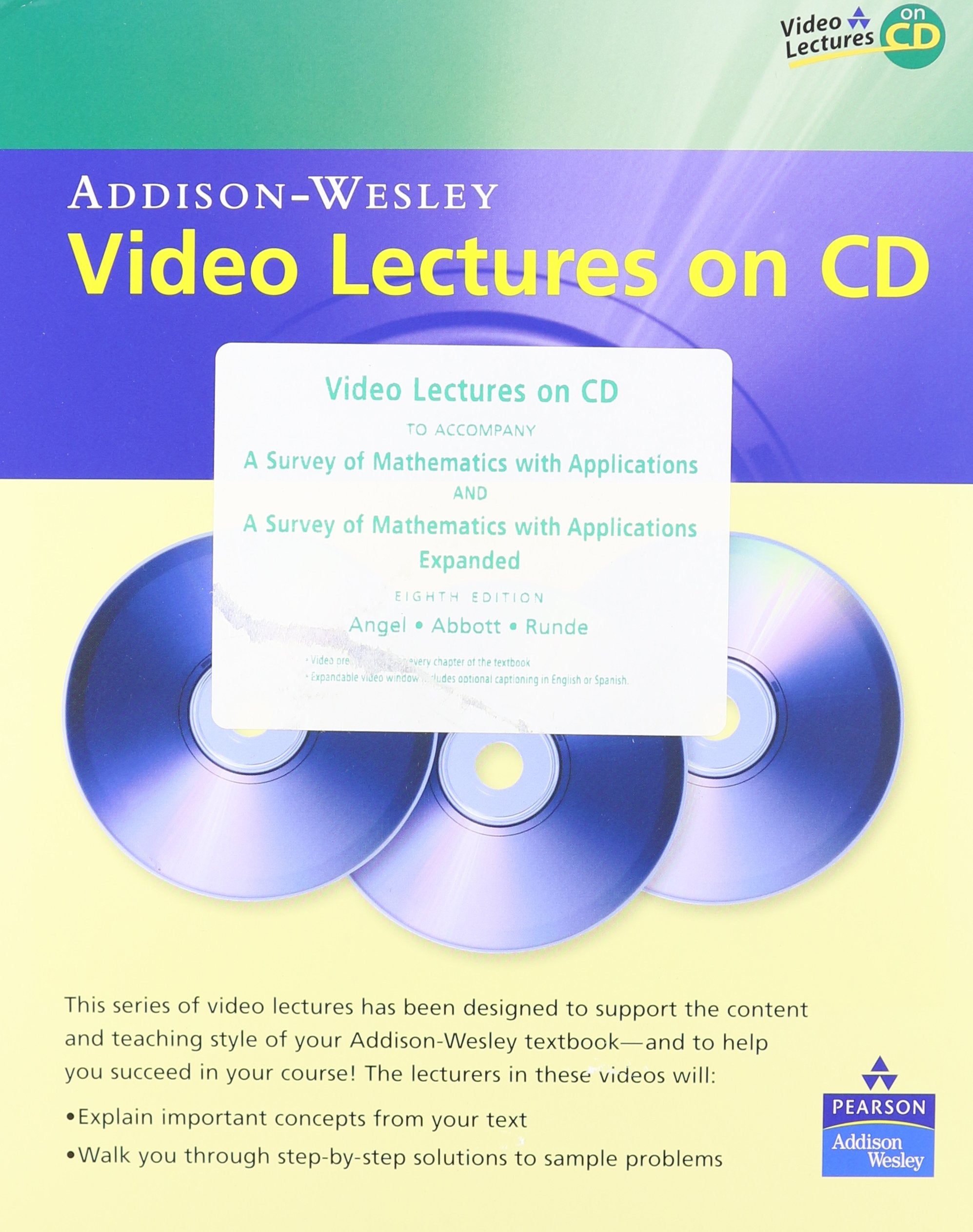 A Survey of Mathematics With Applications Video Lectures With Optional Captioning Mathematics