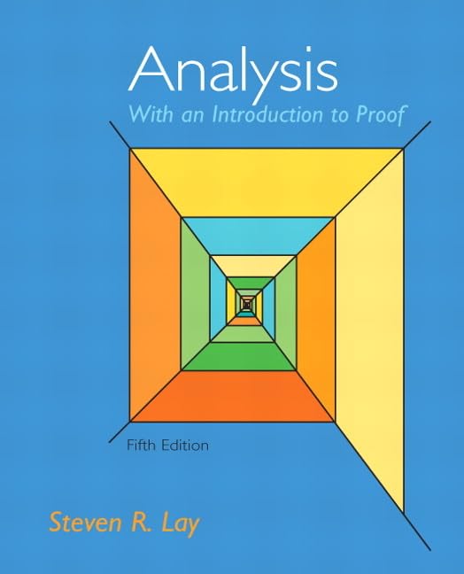 Product Image: Analysis with an Introduction to Proof