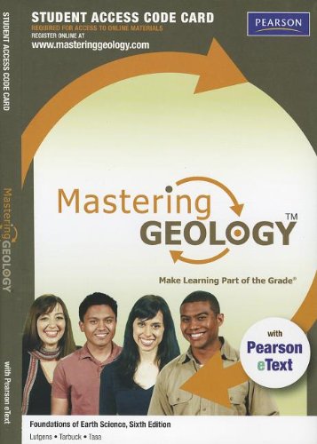 Product Image: Foundations of Earth Science Masteringgeology Access Code: With Pearson Etext