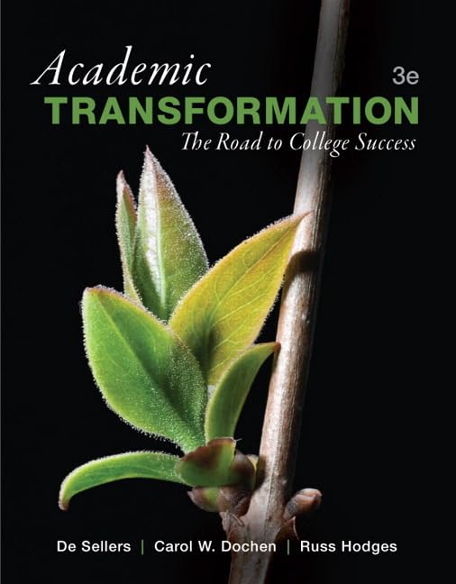 Academic Transformation: The Road to College Success Study Guides