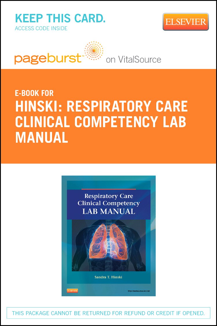 Respiratory Care Clinical Lab Competency Manual Access Card Medicine