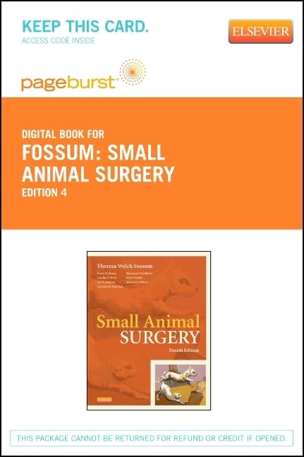 Small Animal Surgery Textbook - Elsevier eBook on Vitalsource (Retail Access Card) Medicine