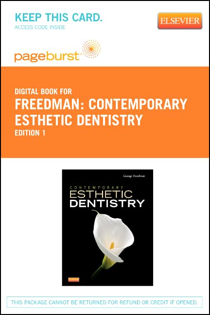 Contemporary Esthetic Dentistry - Elsevier eBook on Vitalsource (Retail Access Card) (Pageburst Digital Book) Medicine