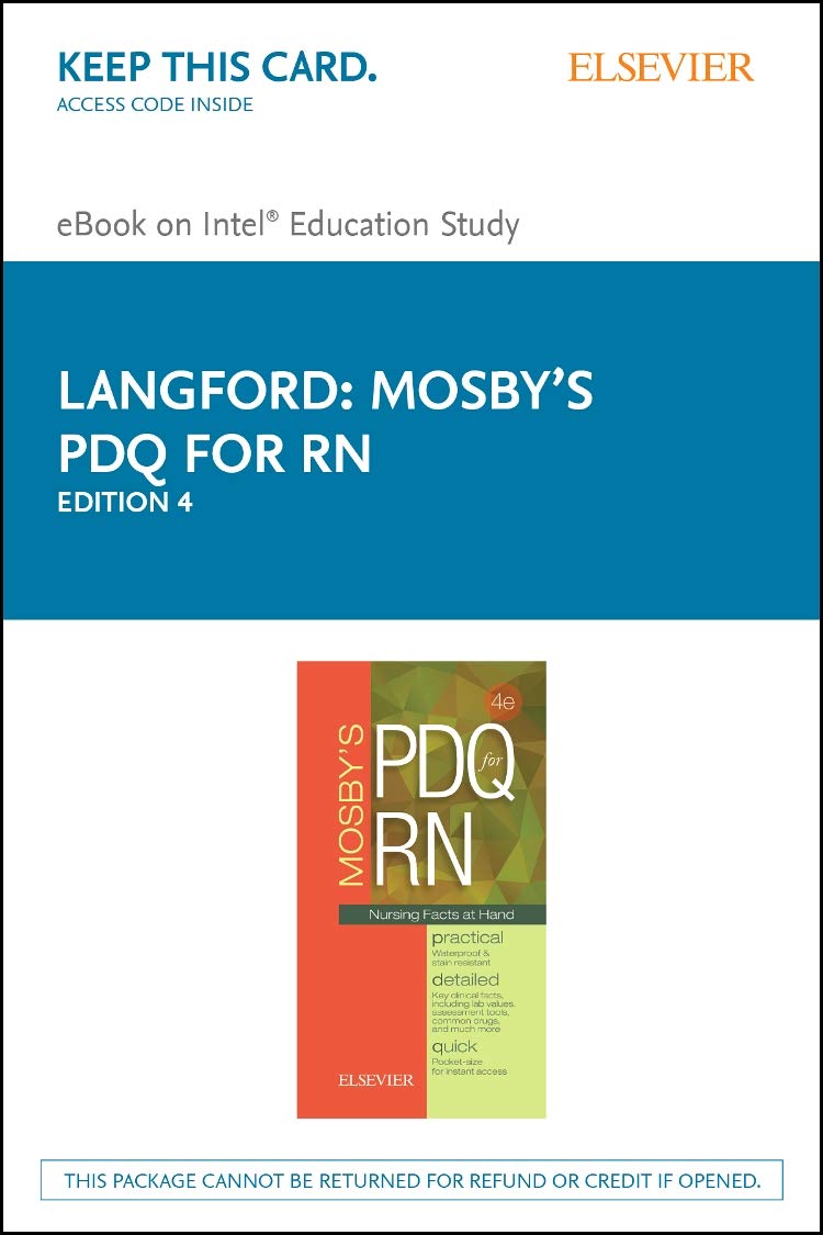 Product Image: Mosby's PDQ for RN - Elsevier eBook on Intel Education Study: Practical, Detailed, Quick