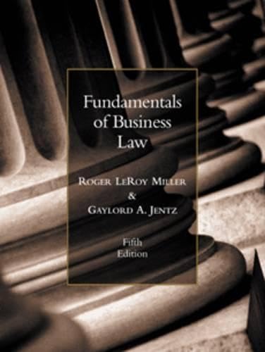 Fundamentals of Business Law Law
