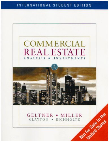Commercial Real Estate: Analysis and Investments Business & Technology