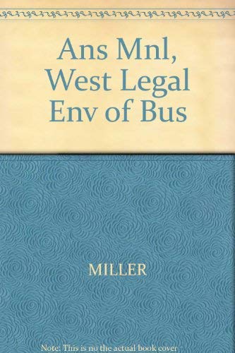 Ans Mnl, West Legal Env of Bus Law