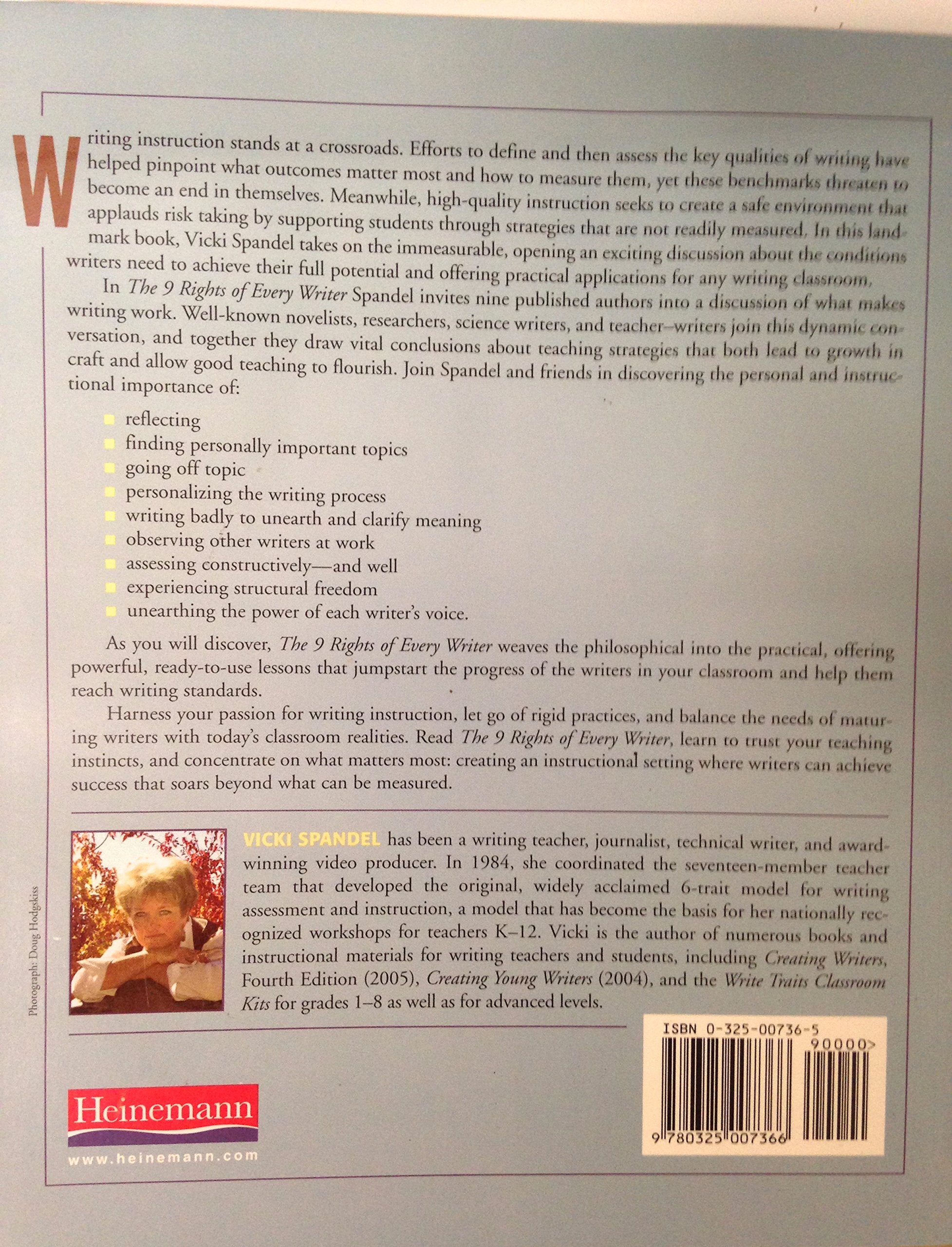 The 9 Rights of Every Writer: A Guide for Teachers Social Sciences