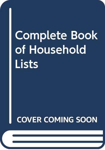 Complete Book of Household Lists Books