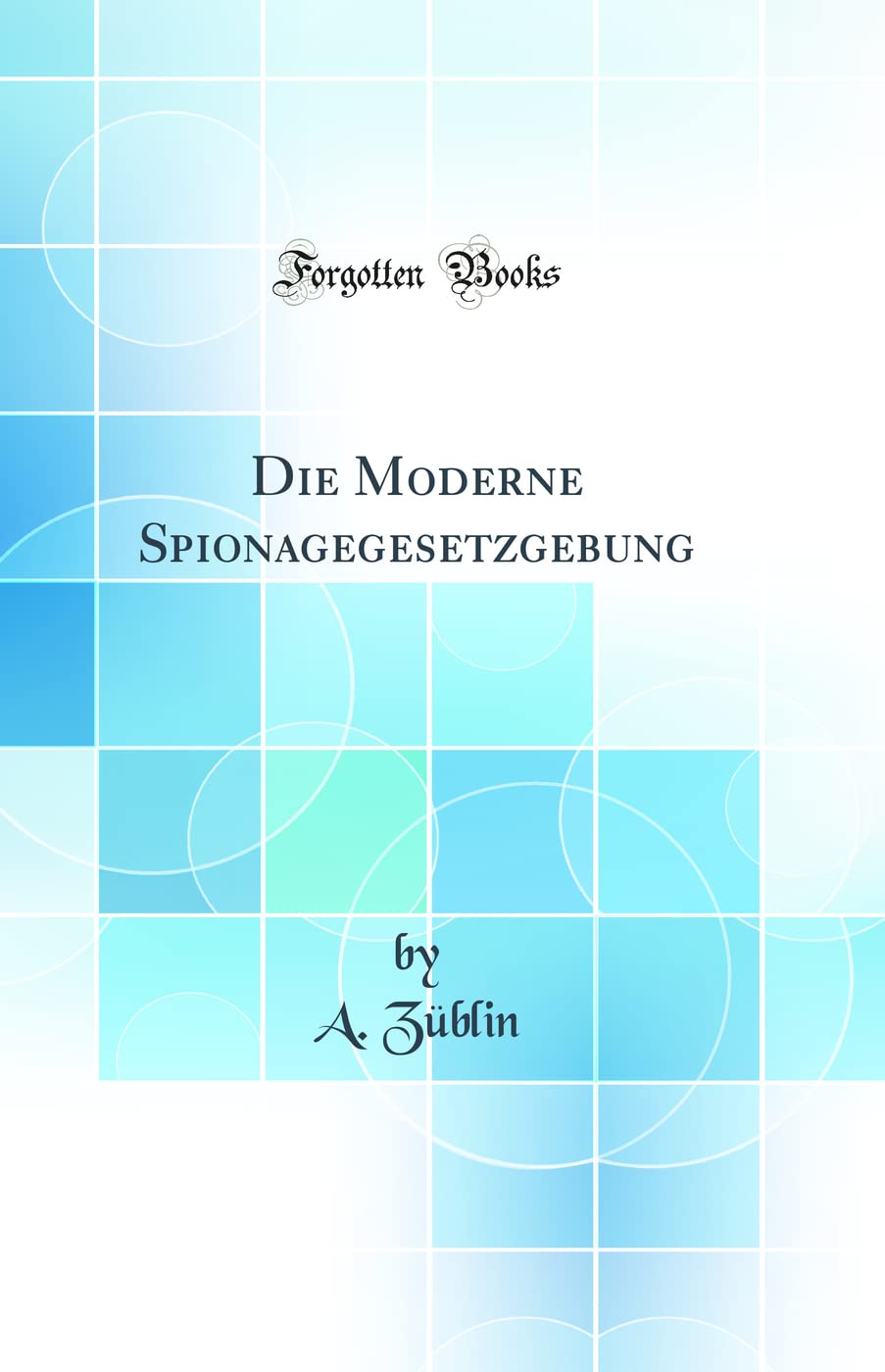 Die Moderne Spionagegesetzgebung (Classic Reprint) Law
