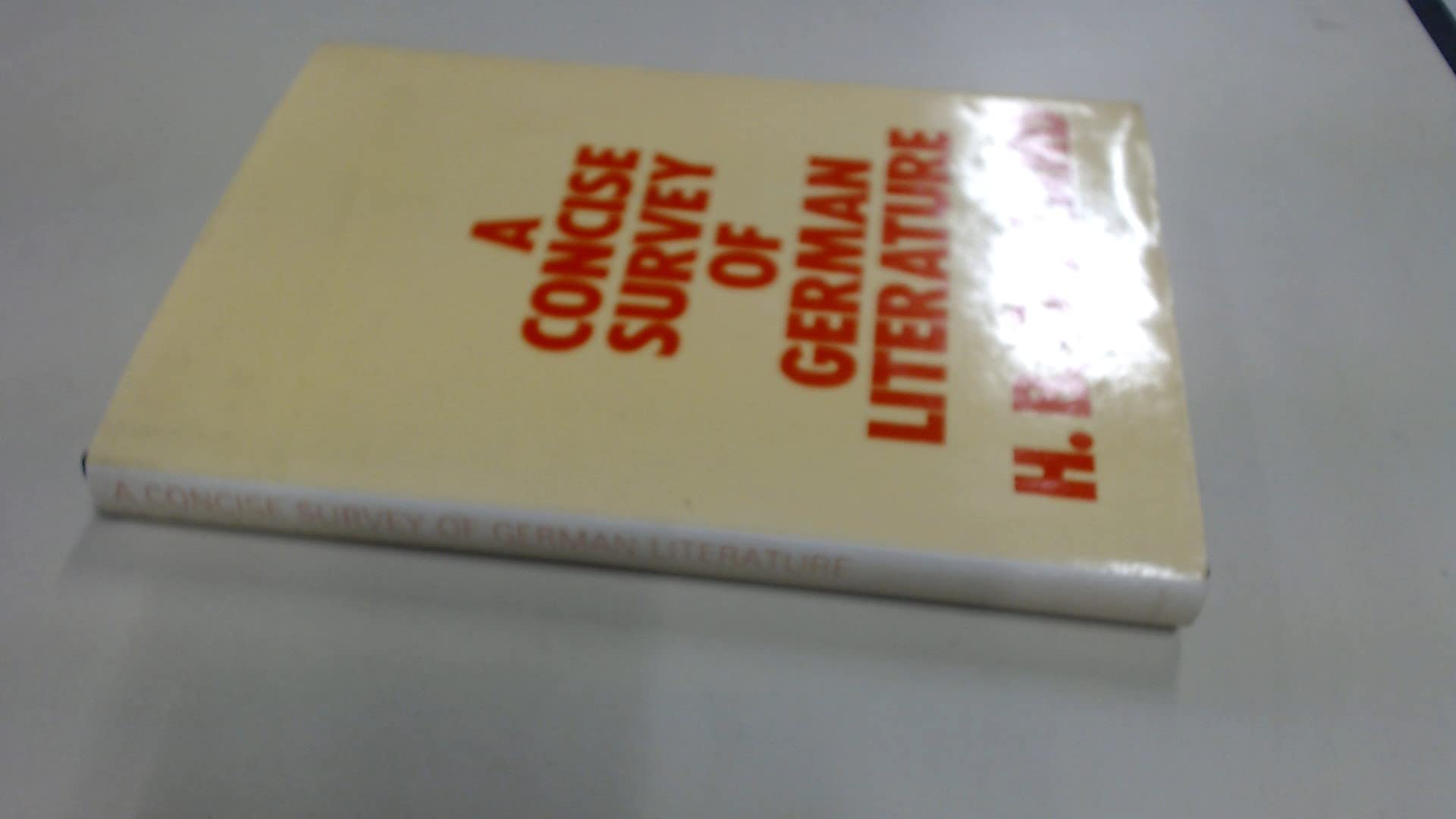 Concise Survey of German Literature Contemporary literature