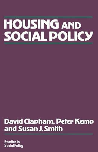 Social Policy and Housing (Studies in Social Policy) Social Sciences