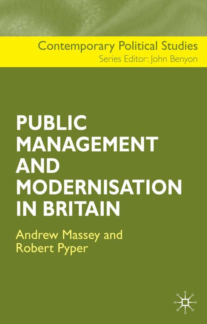 The Public Management and Modernisation in Britain book