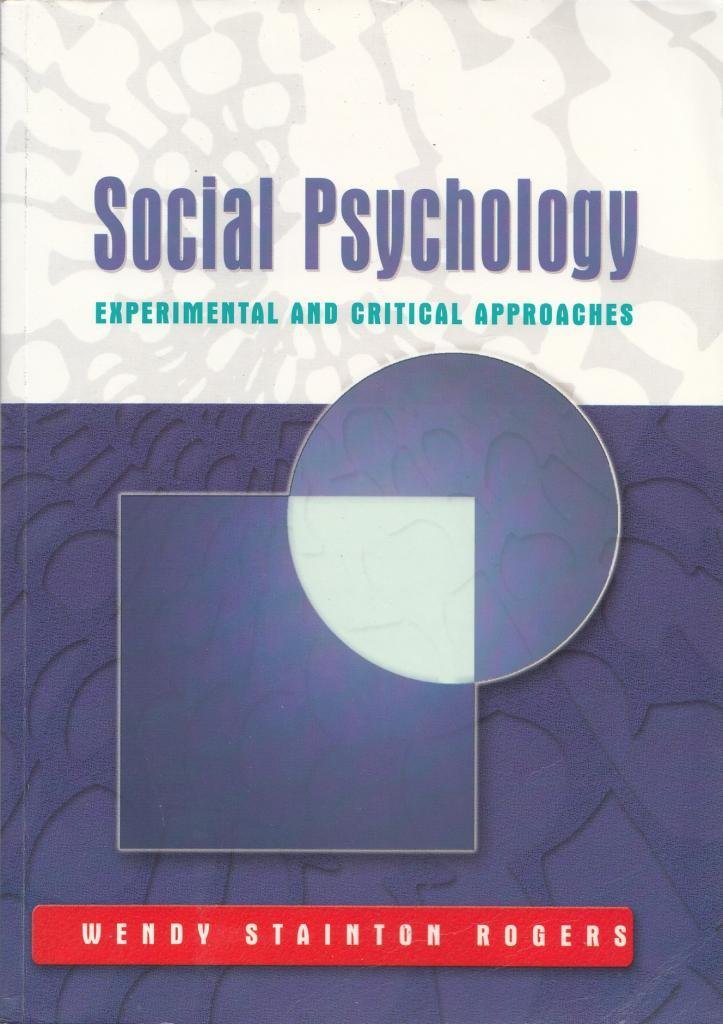 Social Psychology: Experimental and Critical Approcoaches Natural Sciences