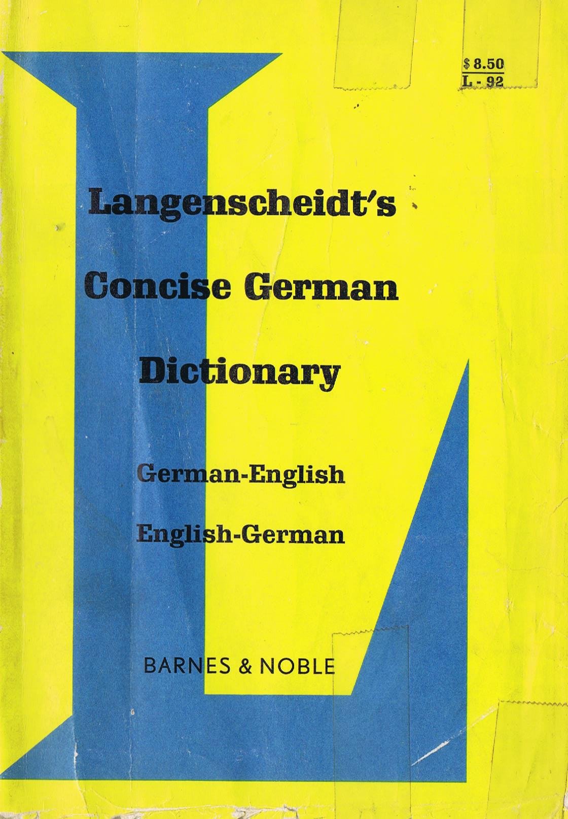 German-English (Langenscheidt's Concise German-English, English-German Dictionary) Books