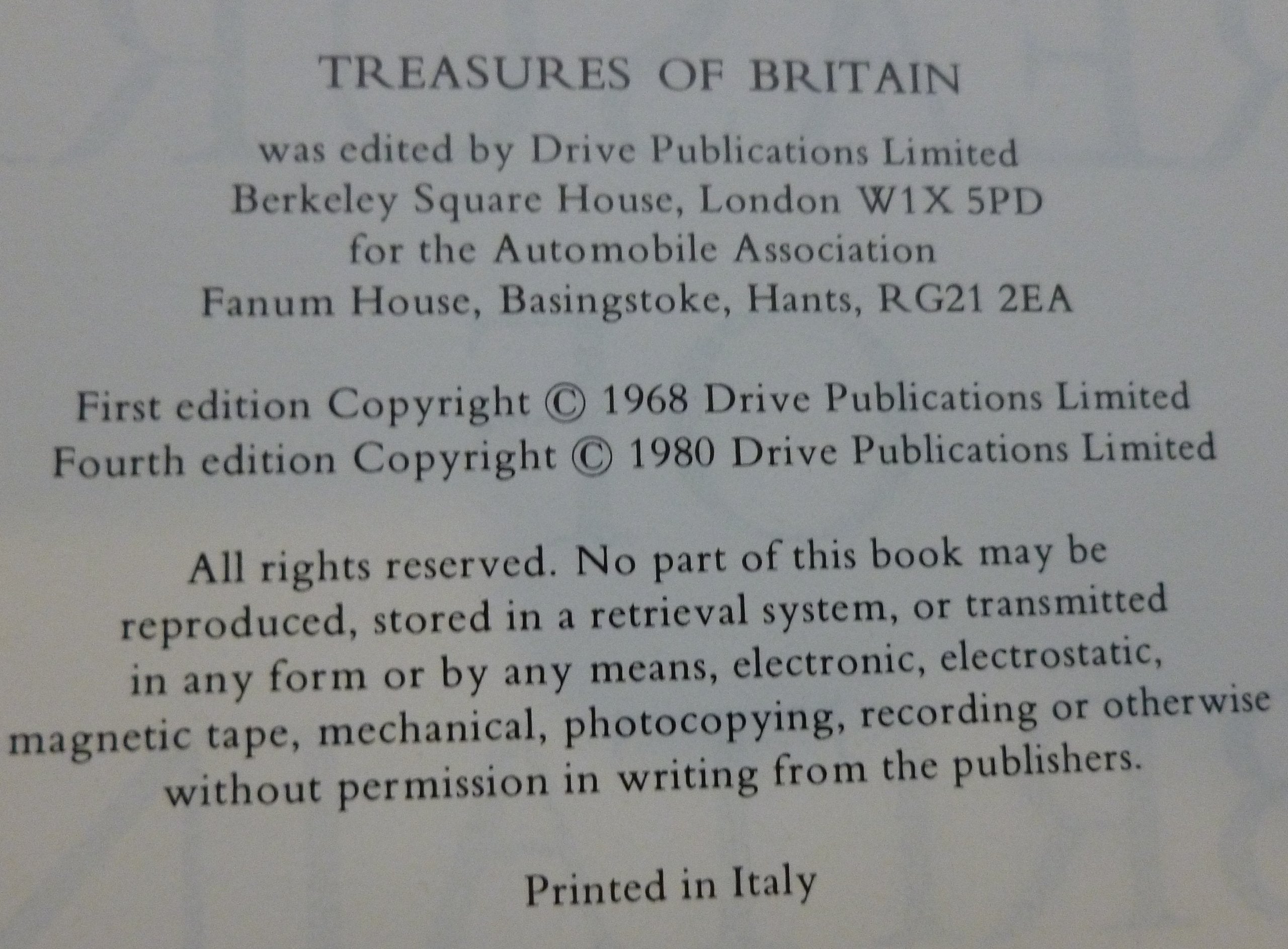 Treasures of Britain and Treasures of Ireland Books