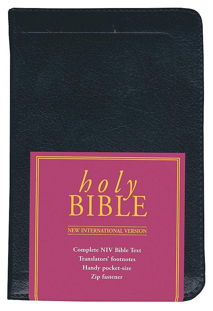 NIV Pocket Black Leather with Zip Religion & Esotericism