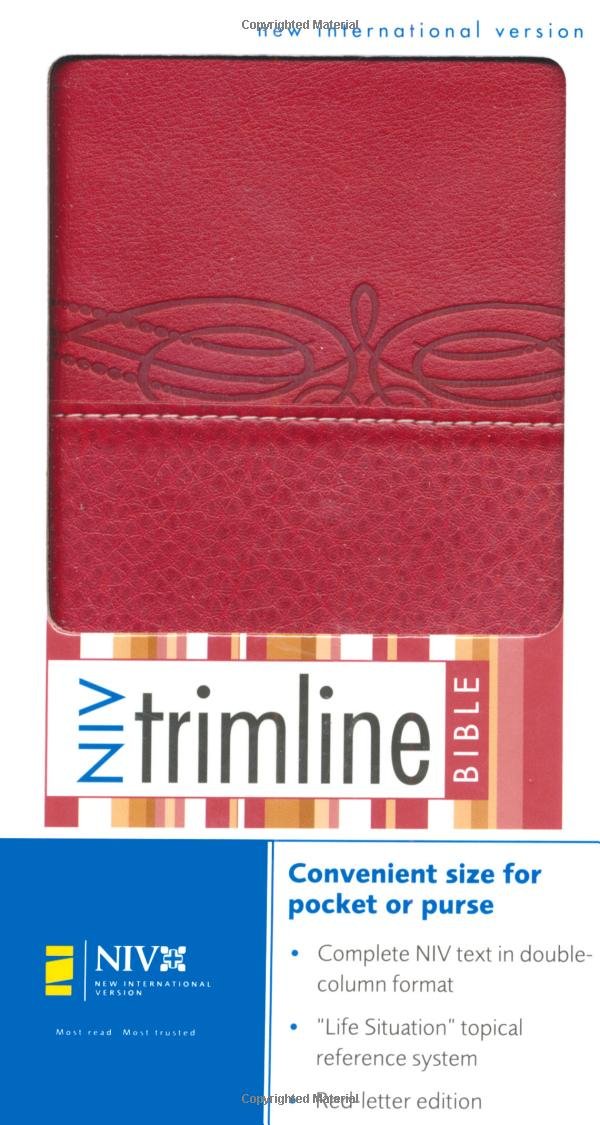 NIV Italian Duo-Tone Trimline Bible, Cherry/Cherry Religion & Esotericism