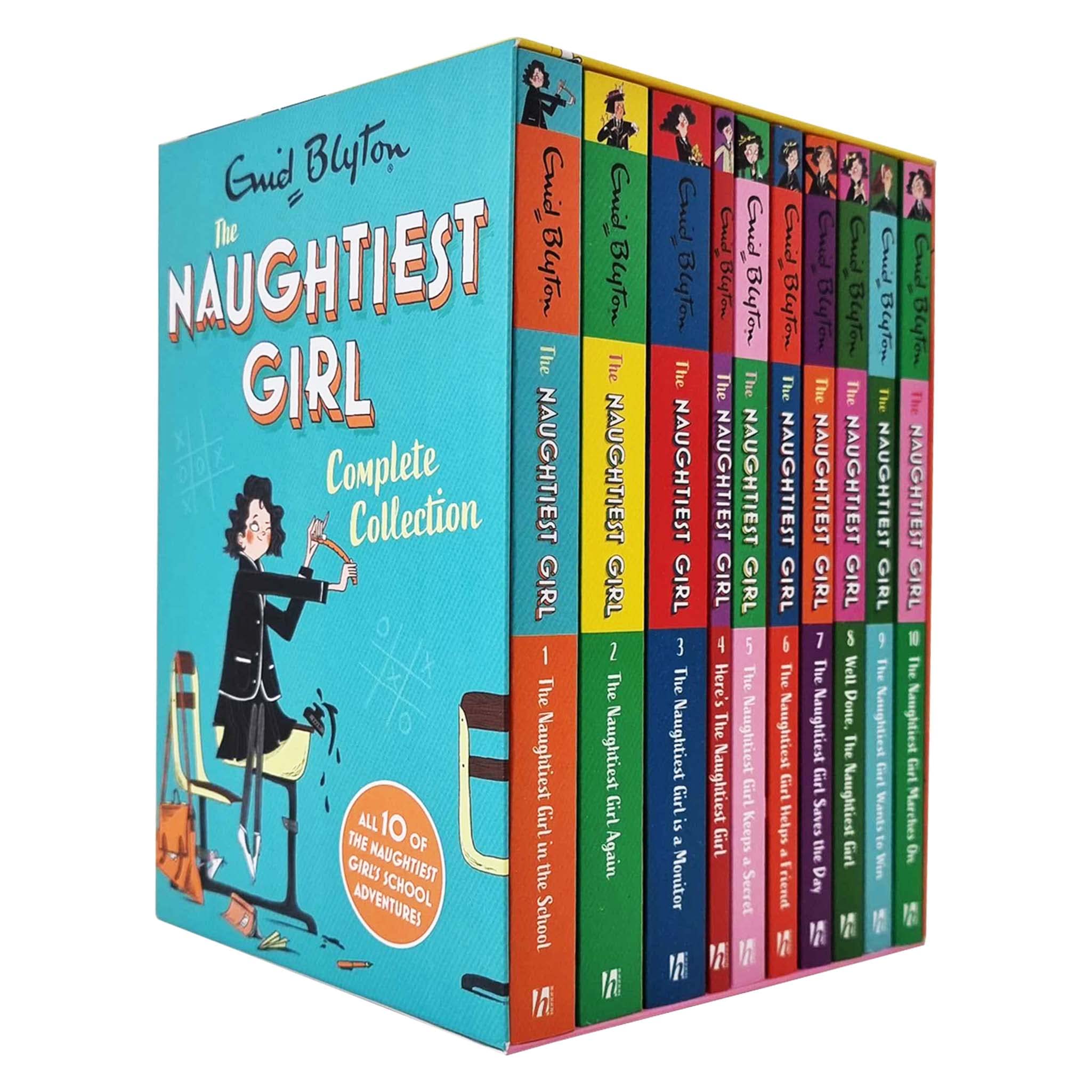 The Naughtiest Girl Set, 10 Books, RRP £49.99 (Naughtiest Girl in the School, Naughtiest Girl Again, Is a Monitor, Here's the Naughtiest Girl, Keeps a Secret, Helps a Friend, Saves the Day, Well Done the Naughtiest Girl, Wants to Win, Marches On Books
