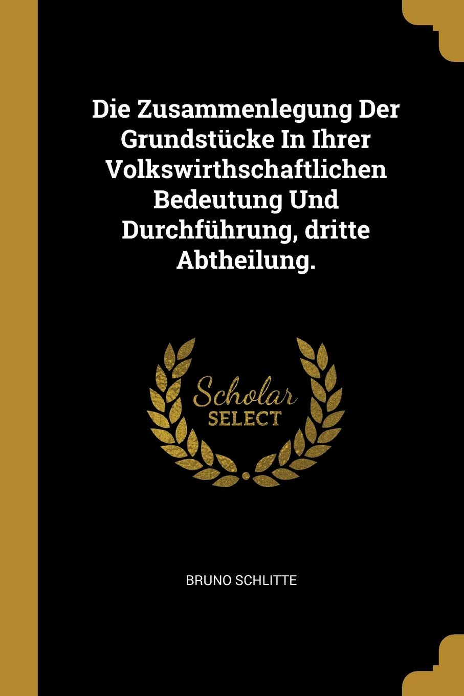 Die Zusammenlegung Der Grundstücke In Ihrer Volkswirthschaftlichen Bedeutung Und Durchführung, dritte Abtheilung. Politics & History