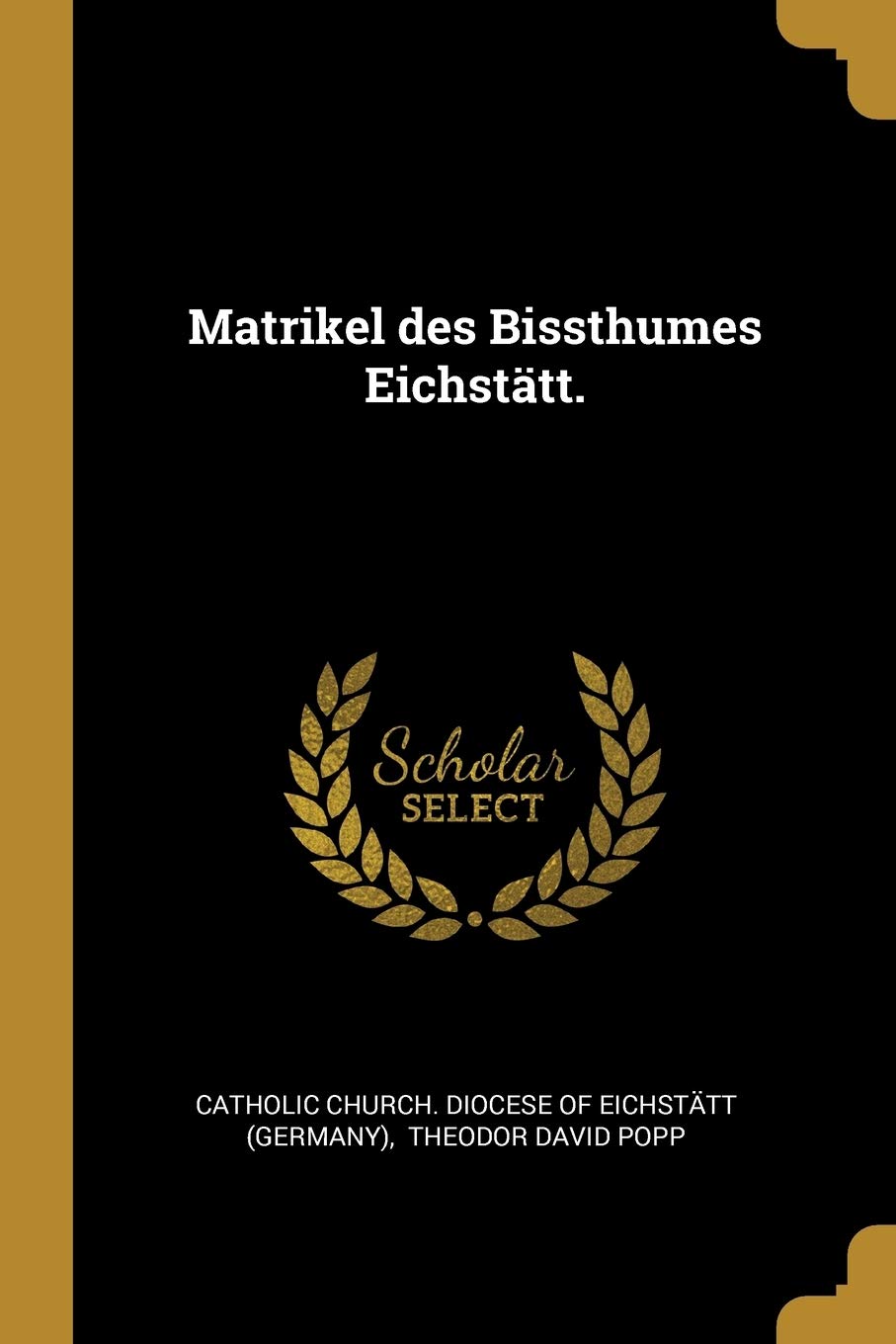 Matrikel des Bissthumes Eichsttt. Politics & History