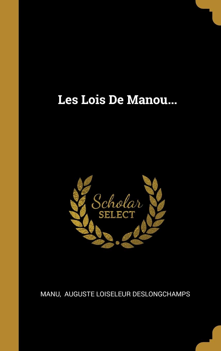 Les Lois De Manou... book