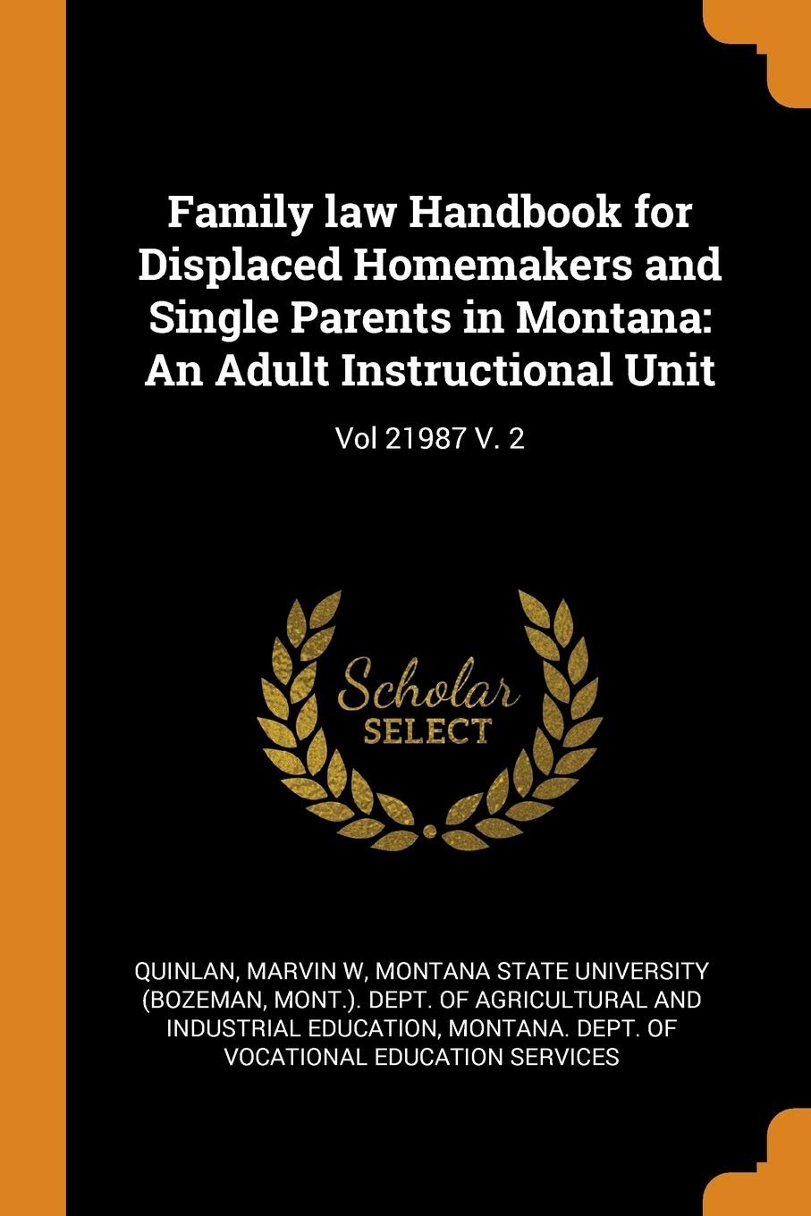 Family law Handbook for Displaced Homemakers and Single Parents in Montana: An Adult Instructional Unit: Vol 21987 V. 2 Politics & History