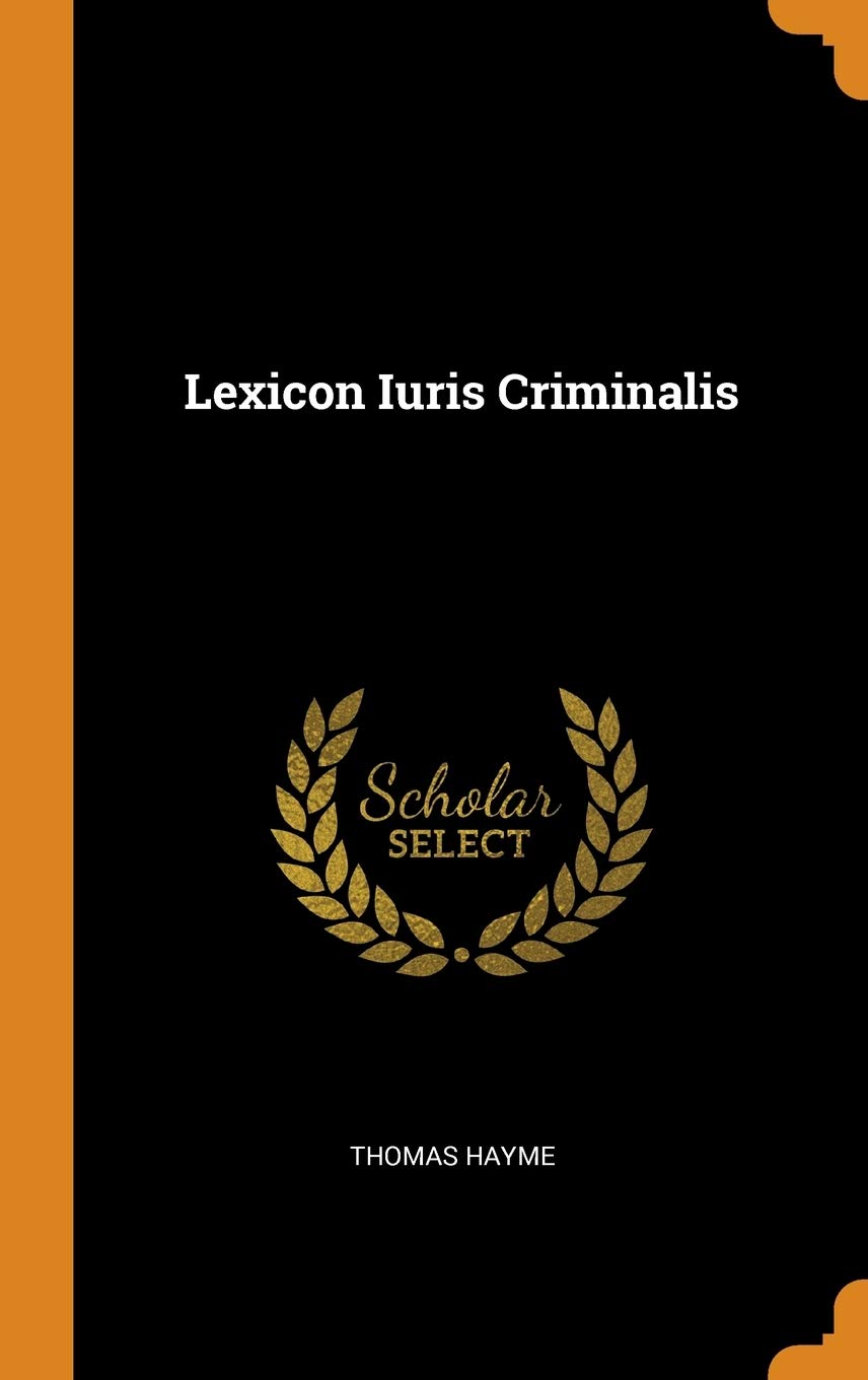 Product Image: Lexicon Iuris Criminalis